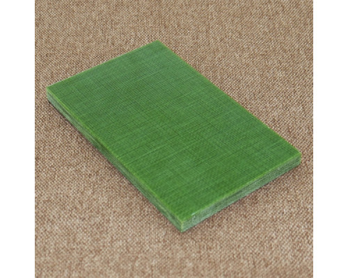 Micarta lining No. 92191 green with fabric texture 8.2x80x130 mm